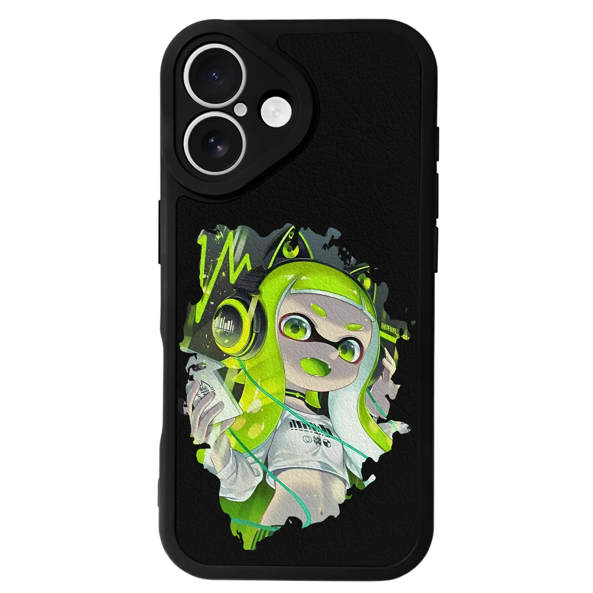 スプラトゥーン グッズ,インクリング - IPhone 16シリーズ対応 ・ シリコンスマホケース ・ レザー調 ・ 高精度フィット ・ 耐衝撃 ・ ワイヤレス充電対応 ・ 精密カット